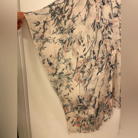 Johnny Was 4Love and Liberty Cecilia Silk Drawstring Tunic Floral Size XS - Picture 7 of 9